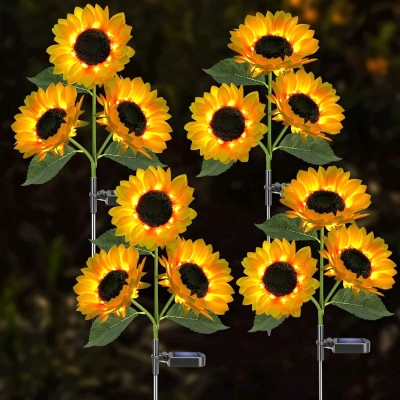 Садовые уличные светильники на солнечной батарее Sunflowers, 2 шт-2